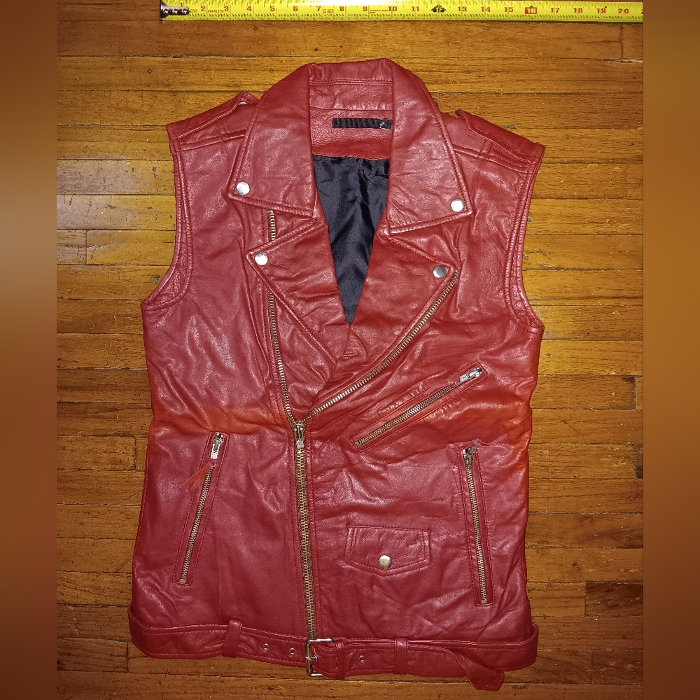 BLK DNM leather vest.